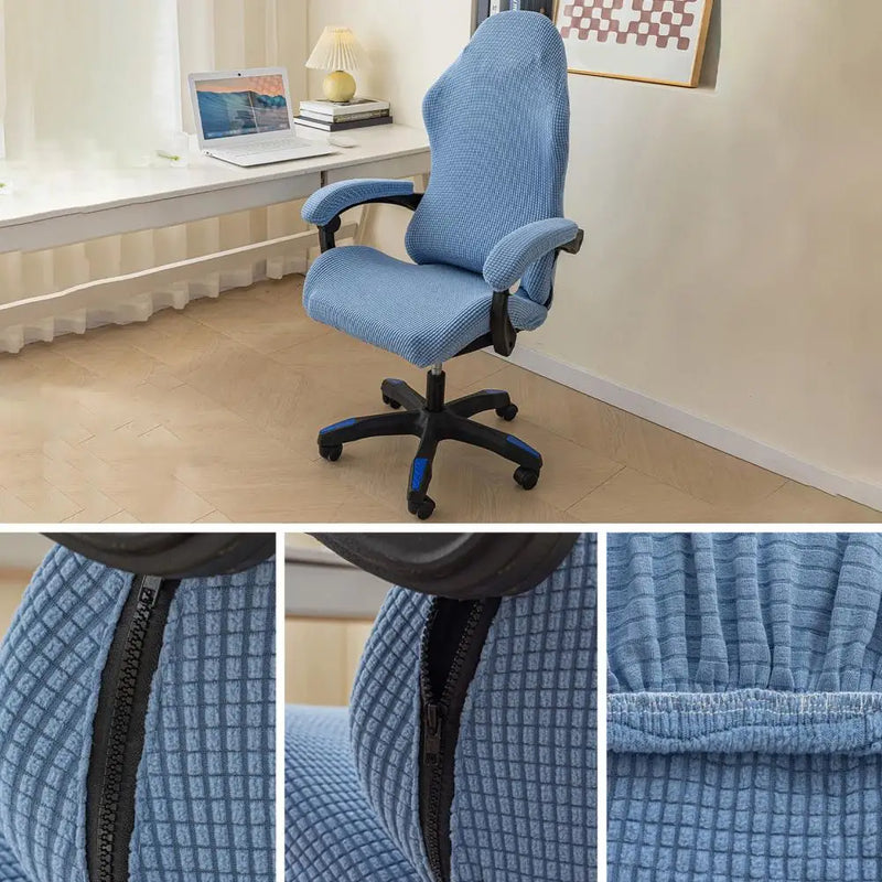 1 conjunto elegante nordic gaming cadeira capa elasticidade macia antiderrapante à prova de poeira polar velo poltrona slipcovers