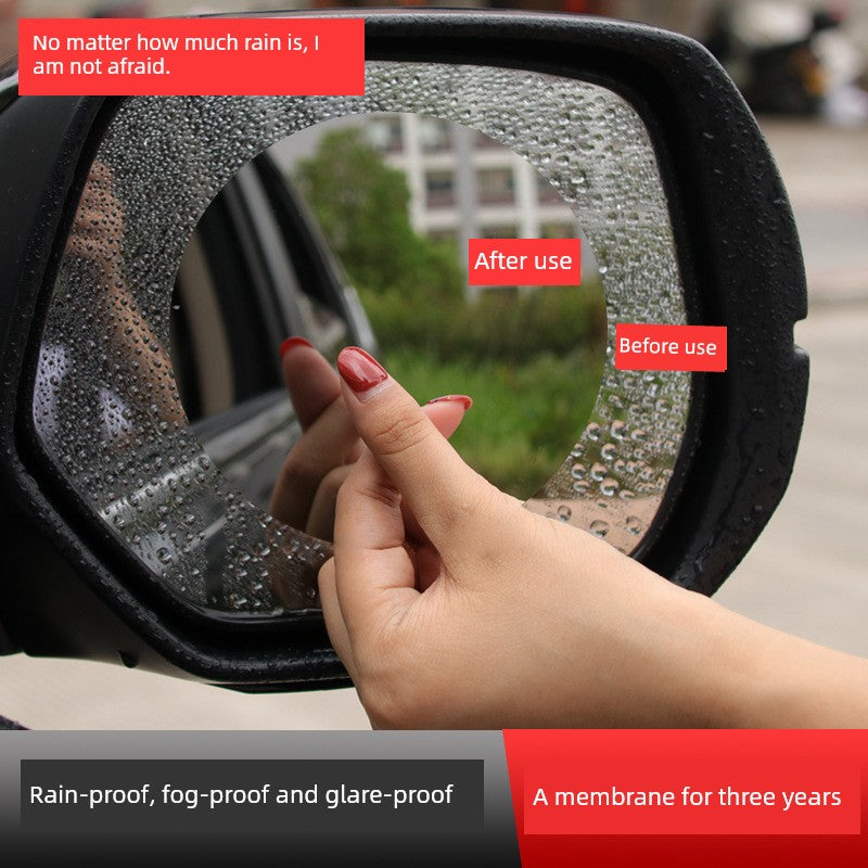 Espelho retrovisor do carro à prova de chuva filme anti-nevoeiro nano unidade de água membrana impermeável espelho retrovisor anti-feixe alto deslumbrante filme anti-nevoeiro adesivo
(frete gratis)