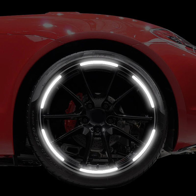 20 pçs cubo da roda do carro adesivo reflexivo aro do pneu tiras reflexivas luminosas para condução noturna carro bicicleta motocicleta roda adesivo
(frete gratis)