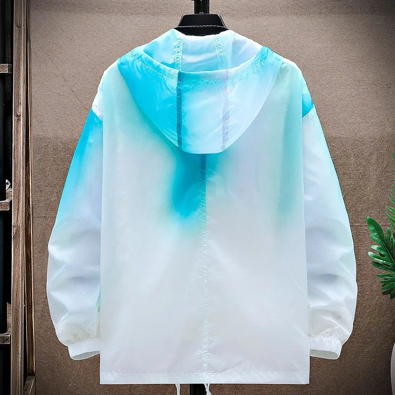 Jaqueta protetora solar de alta qualidade para homens jaqueta corta-vento casual respirável à prova d'água jaqueta ao ar livre proteção solar